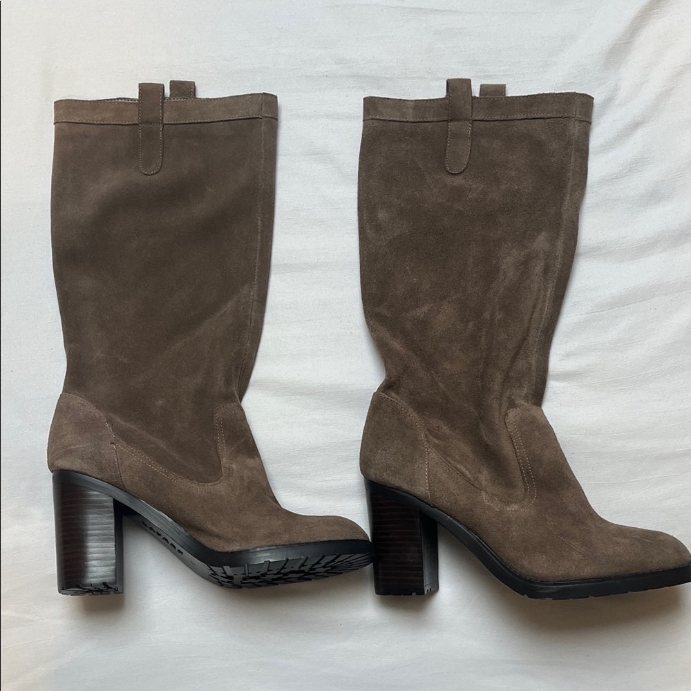 Lauren Ralph Lauren Brown Suede Heeled Boots